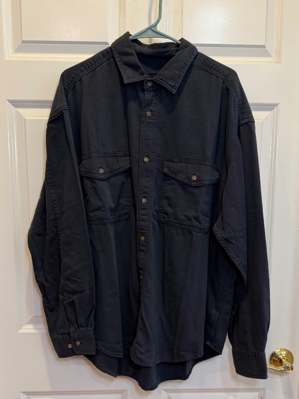 Gap Men's Big Shirt Dark Grey Button Up - Never Worn - Size Large